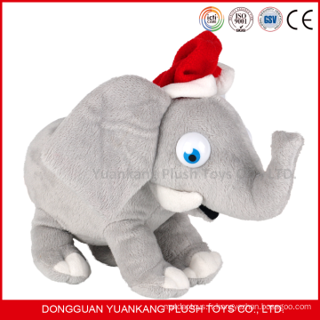 Peluche de cadeau de Noël et jouets d&#39;éléphant farcies avec de grandes oreilles